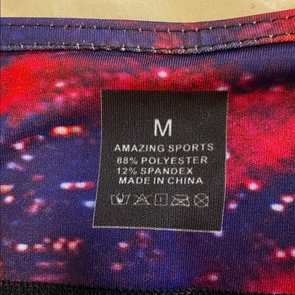 Women's Cosmic Print Leggings EUC medium - Picture 2 of 5